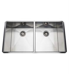 Rohl RSS3518SB 36 3/4" Double Bowl Undermount Stainless Steel Kitchen Sink in Brushed Stainless Steel