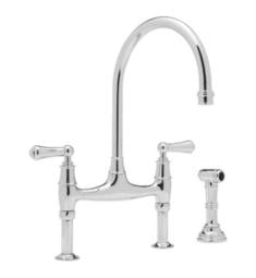 Rohl U.4719L Perrin and Rowe 7 7/8" Deck Mounted Bridge Kitchen Faucet with Lever Handle and Sidespray