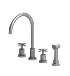 Rubinet 8BLAC LaSalle Widespread Kitchen Faucet with Hand Spray