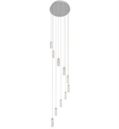 Elan Lighting 83424 Neruda 10 Light 19 3/4" Warm White LED Spiral Mini Pendant Cluster in Chrome Finish