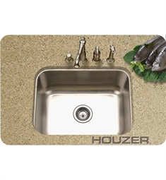 Houzer MS-2309-1 Rectangular Undermount Single Basin Bar Sink
