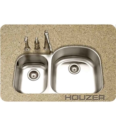 Houzer MC-3210SL-1 36 inch Undermount 70 / 30 Large Right Basin Kitchen Sink