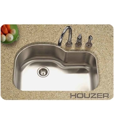 Houzer MH-3200-1 32 inch Undermount Single Oblong Basin Kitchen Sink