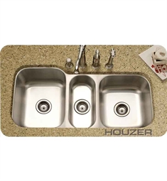 Houzer MGT-4120-1 45 inch Undermount Triple Basin Kitchen Sink from