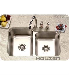 Houzer EC-3208SR-1 Undermount Large Left Basin Kitchen Sink