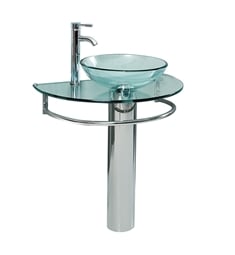 Fresca CMB1060-V Attrazione 28" Modern Glass Bathroom Pedestal