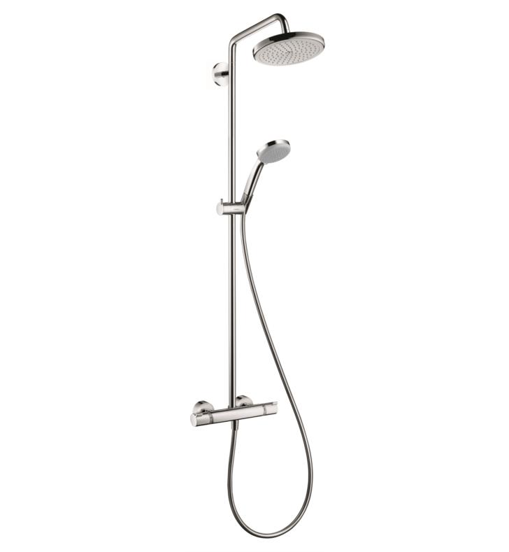 ziekte dump Grijp Hansgrohe 27185001 Croma 220 47 3/4" Shower Set with Multi Function  Showerhead and Handshower With Finish: Chrome