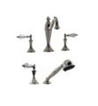 Santec 2555YC Lear Crystal Roman Tub Filler Set With Hand Held Shower With "YC" Handles - (Uses P0003 Valve)