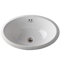 Rohl U.2525WH Perrin & Rowe 19 3/4" Single Bowl Undermount Oval Bathroom Sink in White