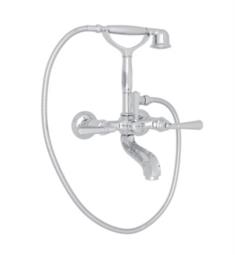Rohl A1901 Palladian 8 1/4" Double Handle Wall Mount Exposed Tub Filler with Handshower