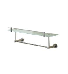 Valsan 675861 Porto 23 5/8" Wall Mount Glass Shelf with Gallery and Under Rail