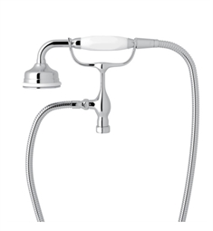 Rohl U.5380 Perrin and Rowe 10" Single-Function Handshower/Cradle with White Porcelain Lever Handle