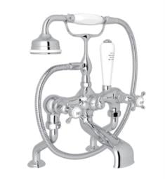 Rohl U.3501X-1 Perrin & Rowe Edwardian 6" Double Handle Deck Mounted Exposed Tub Filler with Handshower
