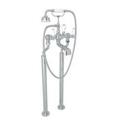 Rohl U.3520L-1 Perrin & Rowe Edwardian 10" Double Handle Floor Mounted Exposed Tub Filler with Handshower