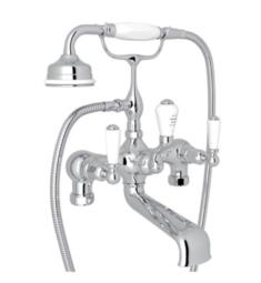 Rohl U.3540L Perrin and Rowe Edwardian 6" Double Handle Deck Mounted Exposed Tub Filler with Handshower