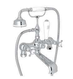 Rohl U.3541X Perrin and Rowe Edwardian 6" Double Handle Wall Mount Exposed Tub Filler with Handshower