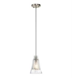 Kichler 43629NI Evie 1 Light 6" Incandescent Mini Pendant with Mercury Glass in Brushed Nickel