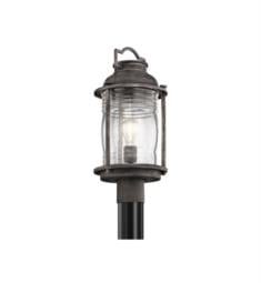 Kichler 49573WZC Ashland Bay 1 Light Incandescent Outdoor Post Mount Lantern in Weathered Zinc