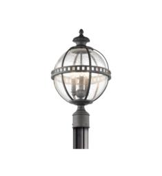 Kichler 49604LD Halleron 3 Light Incandescent Outdoor Post Mount Lantern in Londonderry