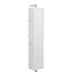 Amare Rotating Linen Tower with Mirror by Wyndham Collection in Glossy White