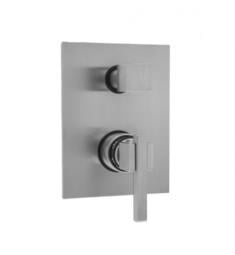 Jaclo T7502-TRIM Cubix 5 1/2" Rectangle Two Hole Plate with Cube and Cubix Lever Trim for Thermostatic Valves