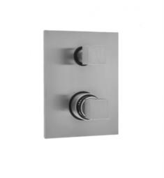 Jaclo T7503-TRIM Cubix 5 1/2" Rectangle Two Hole Plate with Cube Trim for Thermostatic Valves