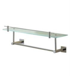 Valsan 676861 Braga 23 5/8" Wall Mount Glass Shelf with Gallery and Under Rail