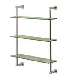 Valsan 67309 Essentials/Braga 20" Wall Mount Three Tier Glass Shelf with Backplates