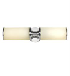 Valsan 30965 Porto 15 1/4" Double Bathroom Wall Light with Frosted Glass Tube Shade