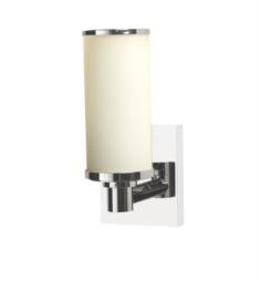 Valsan 30966 Braga 4" Single Bathroom Wall Light with Frosted Glass Tube Shade