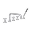 Rohl A2224 Lombardia 9 7/8" Three Handle Widespread/Deck Mounted U-Spout Roman Tub Filler with Handshower