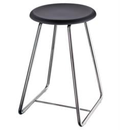 Smedbo FK413 Outline 22 1/2" Free Standing Bathroom Shower Stool in Stainless Steel with Werzalite Black Seat