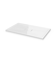 Fleurco ADF36 Quad Acrylic Low Profile Rectangular Shower Base with Concealed Center Drain