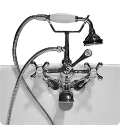 Cambridge Plumbing CAM463BTW 12" Wall Mount British Telephone Faucet and Hand Held Shower for Clawfoot Bathtub