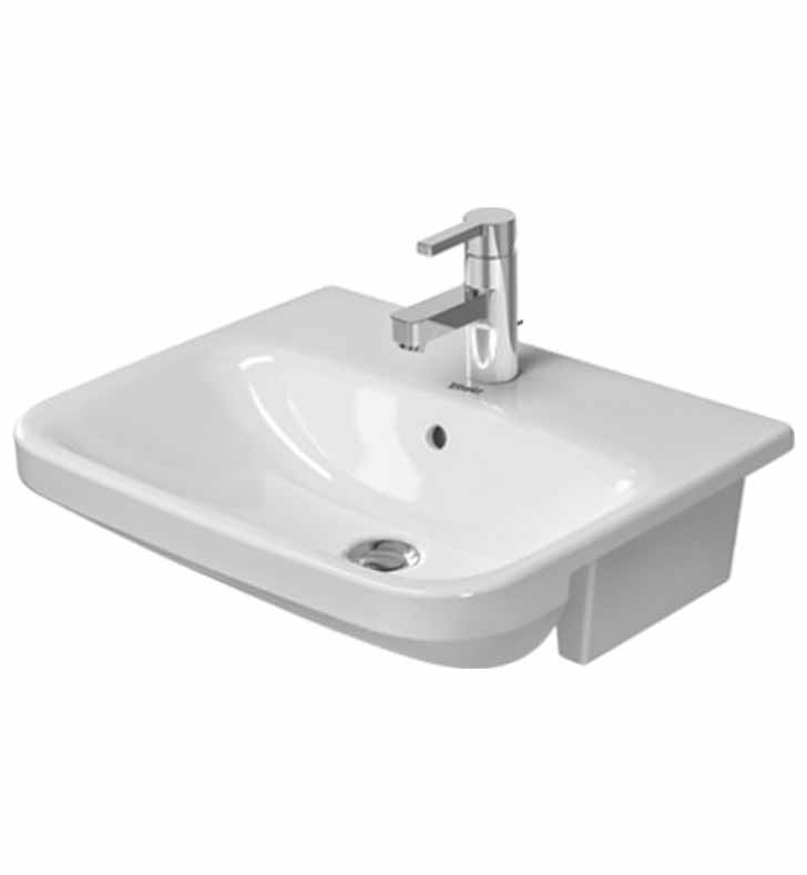 Inch Semi Recessed Porcelain Bathroom Sink, Semi Recessed Bathroom Sink Canada