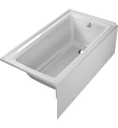 Duravit 700353000000090 Architec 60" Rectangular Alcove Acrylic Soaking Bathtub with Right Drain in White