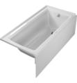 Duravit 700355000000090 Architec 60" Rectangular Alcove Acrylic Soaking Bathtub with Right Drain in White