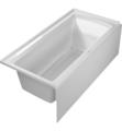 Duravit 700356000000090 Architec 60" Rectangular Alcove Acrylic Soaking Bathtub with Left Drain in White