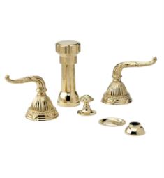 Phylrich K4137 Ribbon and Reed 5 3/8" Four Hole Deck Mounted Vertical Spray Bidet Faucet Set