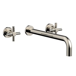 Phylrich DWL134 Basic 8" Double Tubular Cross Handle Wall Mount Bathroom Sink Faucet
