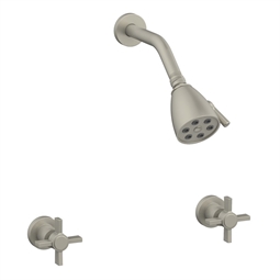 Phylrich D3137 Basic Two Blade Cross Handle Shower Set