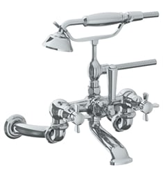 Watermark 34-5.2 Haley 9 3/8" Three Handle Wall Mount Exposed Tub Filler with Handshower