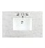 1 1/8" Eternal Jasmine Pearl Quartz Top with Rectangular Undermount Porcelain Sink