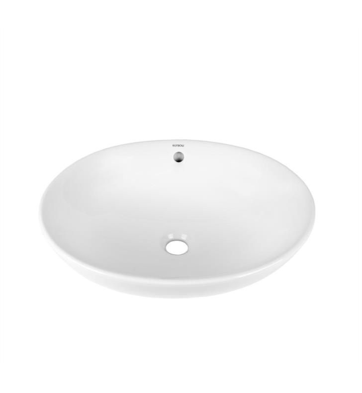 Ronbow 200104 Wh 20 1 2 Single Bowl Outline Oval Bathroom
