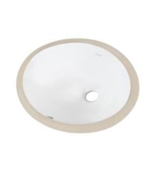 Ronbow 200555-WH 17" Single Bowl Circuit Oval Undermount Bathroom Sink with Overflow in White