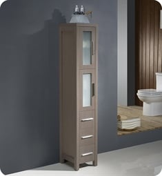 Fresca FST6260GO Torino Tall Bathroom Linen Side Cabinet in Gray Oak