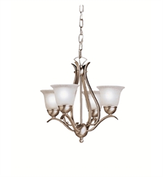 Kichler 2019NI 4-Bulb Mini Chandelier from the Dover Collection in Brushed Nickel
