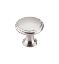Top Knobs M376 Nouveau 1 1/8" Zinc Mushroom Shaped Ringed Cabinet Knob in Brushed Satin Nickel