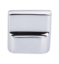 Top Knobs M2051 Aspen II 1 3/8" Cast Bronze Rectangular Shaped Flat Sided Cabinet Knob in Polished Chrome
