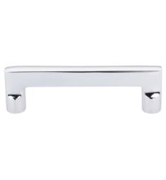 Top Knobs M1973 Aspen II 4" Center to Center Cast Bronze Flat Sided Cabinet Pull in Polished Chrome